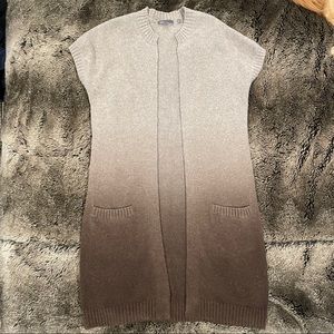 Vince - Ombré Cashmere/Wool Blend Short Sleeve Cardigan